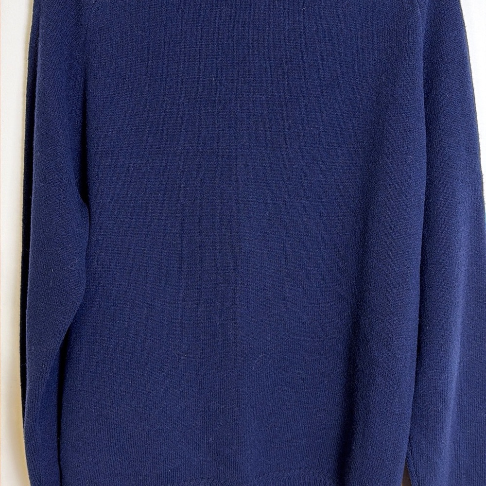 LANDS' END Men's Lambs Wool Crewneck Sweater, Navy | Sz LG - Picture 5 of 7